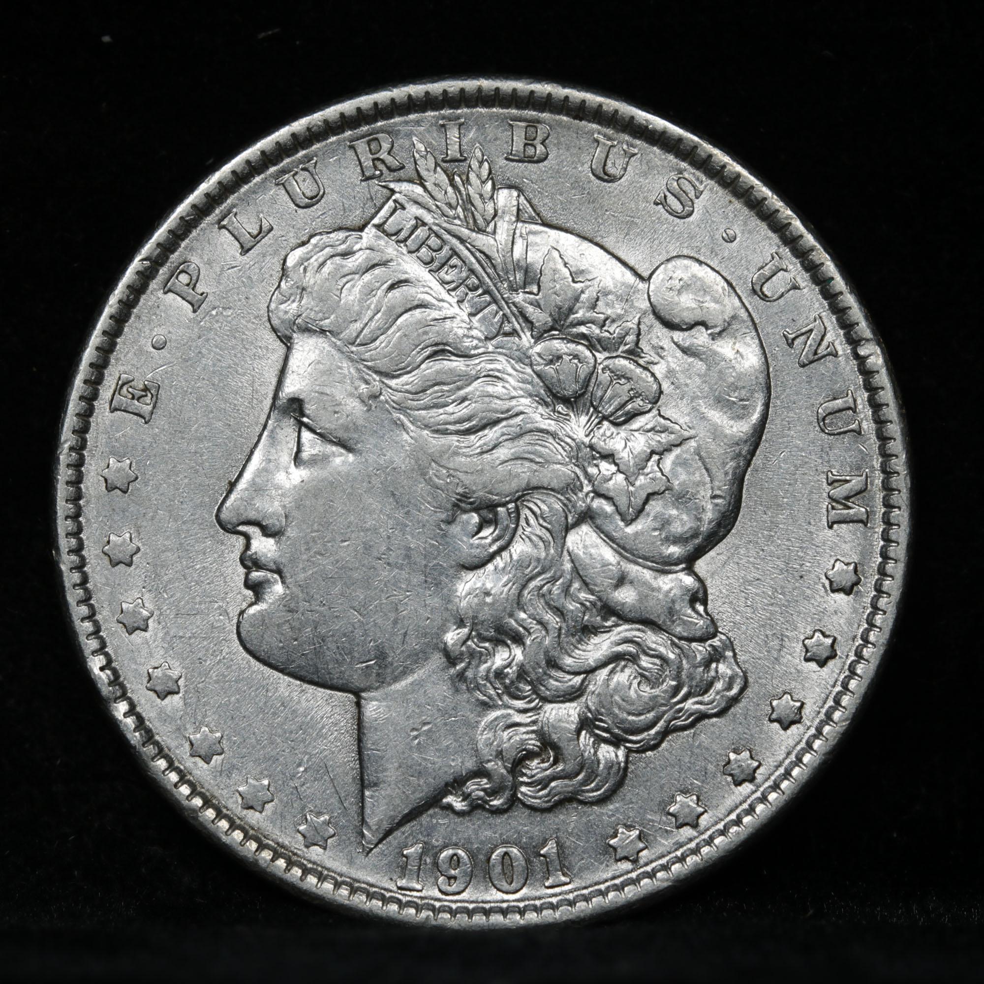 ***Auction Highlight*** 1901-p Morgan Dollar $1 Graded Select Unc by USCG (fc)