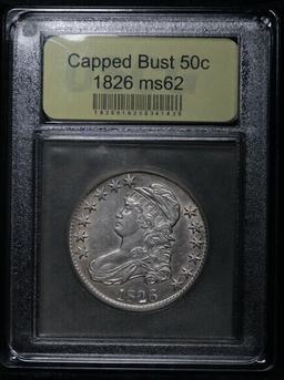 ***Auction Highlight*** 1826 Capped Bust Half Dollar 50c Graded Select Unc by USCG (fc)