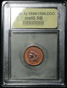 ***Auction Highlight*** 1894/1894 DDO Indian Cent 1c Graded GEM Unc RB by USCG (fc)