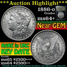 ***Auction Highlight*** 1886-o Morgan Dollar $1 Graded Choice+ Unc by USCG (fc)