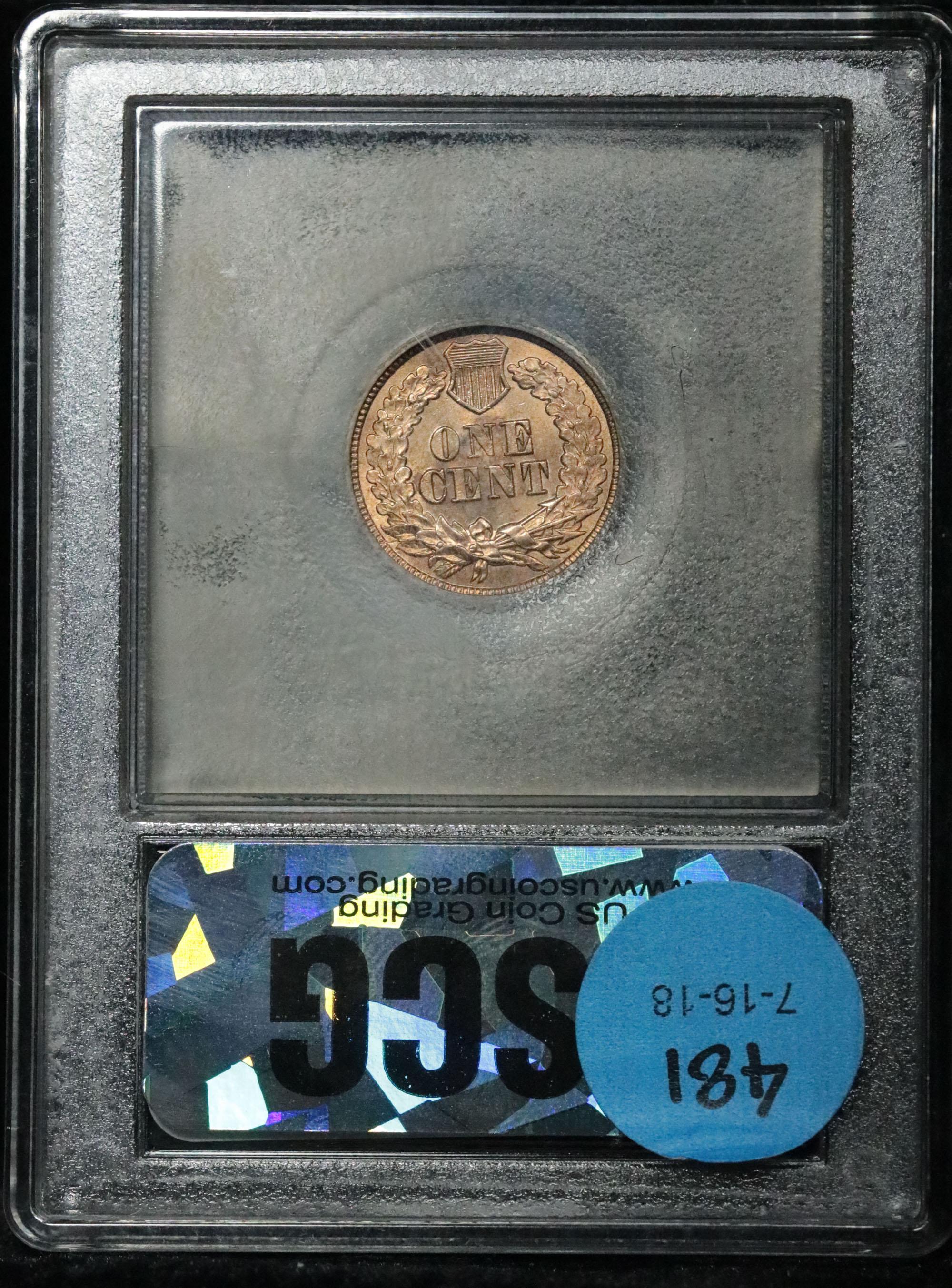 ***Auction Highlight*** 1863 Indian Cent 1c Graded GEM++ Unc by USCG (fc)