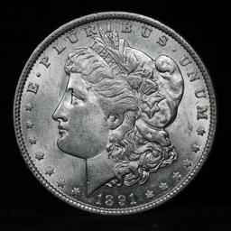 ***Auction Highlight*** 1891-p Morgan Dollar $1 Graded Choice Unc by USCG (fc)