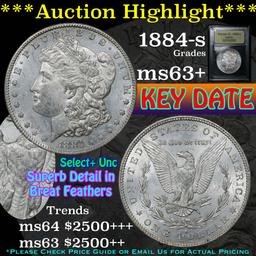 ***Auction Highlight*** 1884-s Morgan Dollar $1 Graded Select+ Unc by USCG (fc)