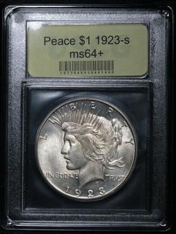 ***Auction Highlight*** 1923-s Peace Dollar $1 Graded Choice+ Unc by USCG (fc)