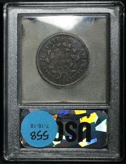 ***Auction Highlight*** 1799 S-189 Draped Bust Large Cent 1c Graded f, fine by USCG (fc)