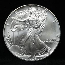 1995 Silver Eagle Dollar $1 Grades ms69