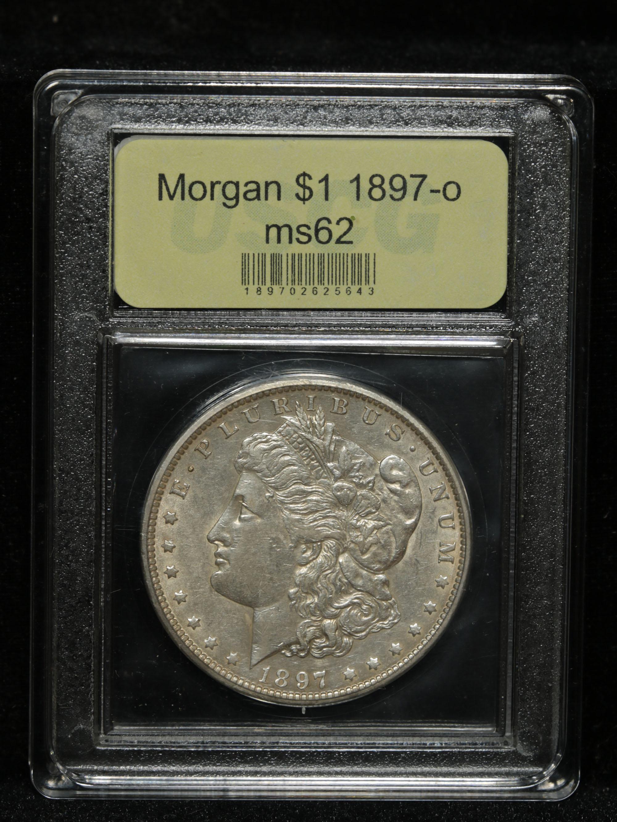 ***Auction Highlight*** 1897-o Morgan Dollar $1 Graded Select Unc By USCG (fc)