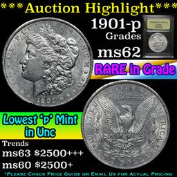 ***Auction Highlight*** 1901-p Morgan Dollar $1 Graded Select Unc By USCG (fc)