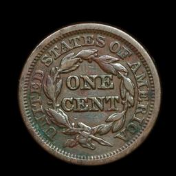 1846 Braided Hair Large Cent 1c Grades vf+
