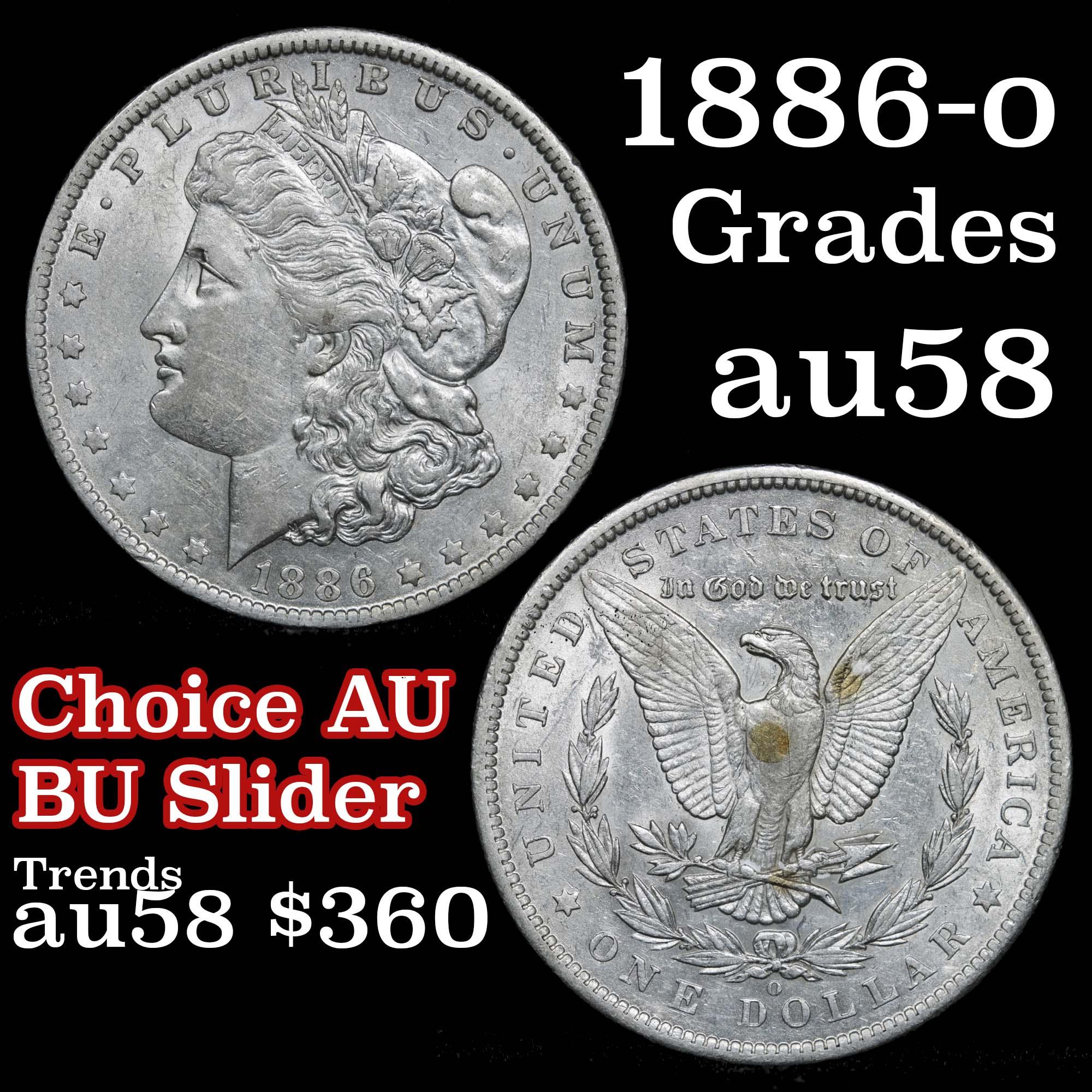 1886-o Morgan Dollar $1 Grades Choice AU/BU Slider