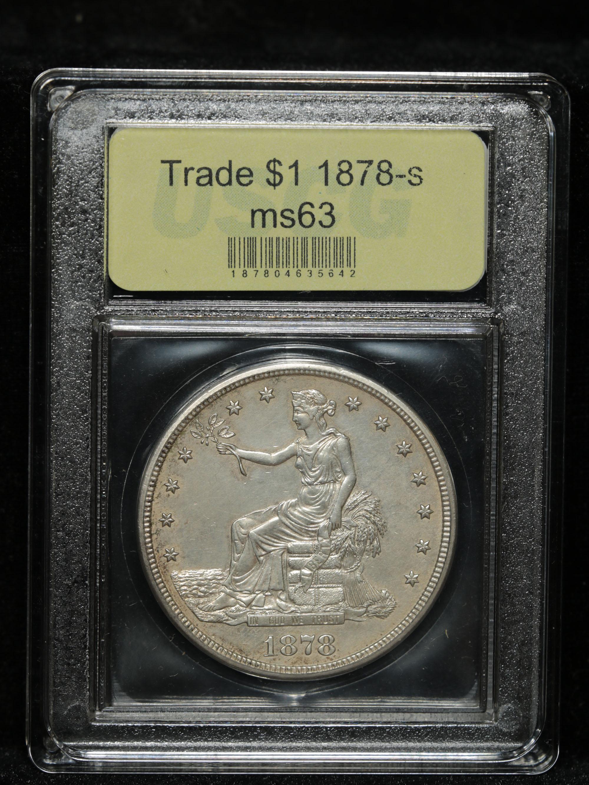 ***Auction Highlight*** 1878-s Trade Dollar $1 Graded Select Unc By USCG (fc)