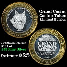 Grand Casino Hotel Casino Token with .6 Oz. of Silver in the center