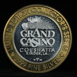 Grand Casino Hotel Casino Token with .6 Oz. of Silver in the center