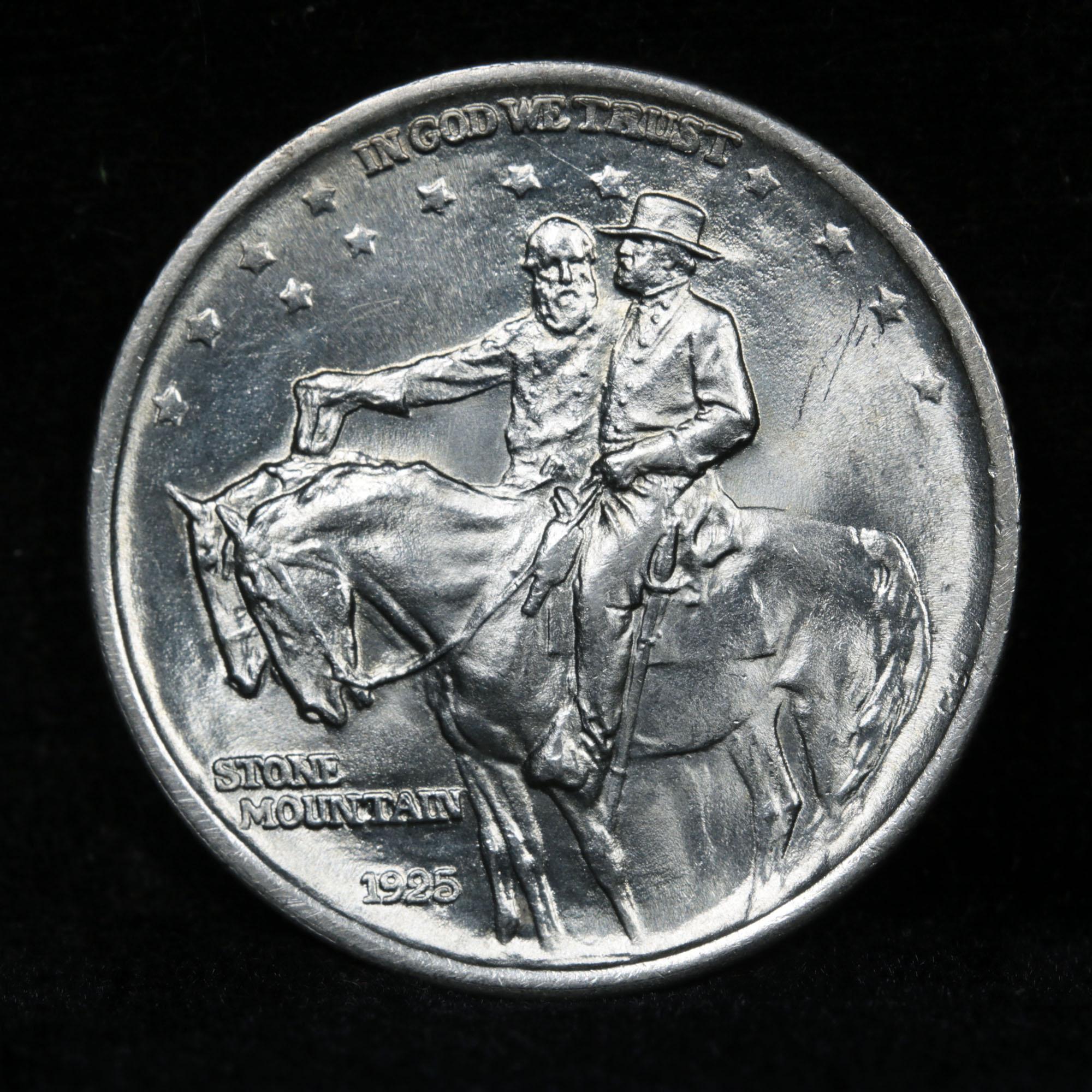 ***Auction Highlight*** 1925 Stone Mountain Old Commem Half Dollar 50c Graded GEM++ Unc By USCG (fc)