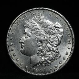 ***Auction Highlight*** 1891-cc Morgan Dollar $1 Graded Choice Unc By USCG (fc)