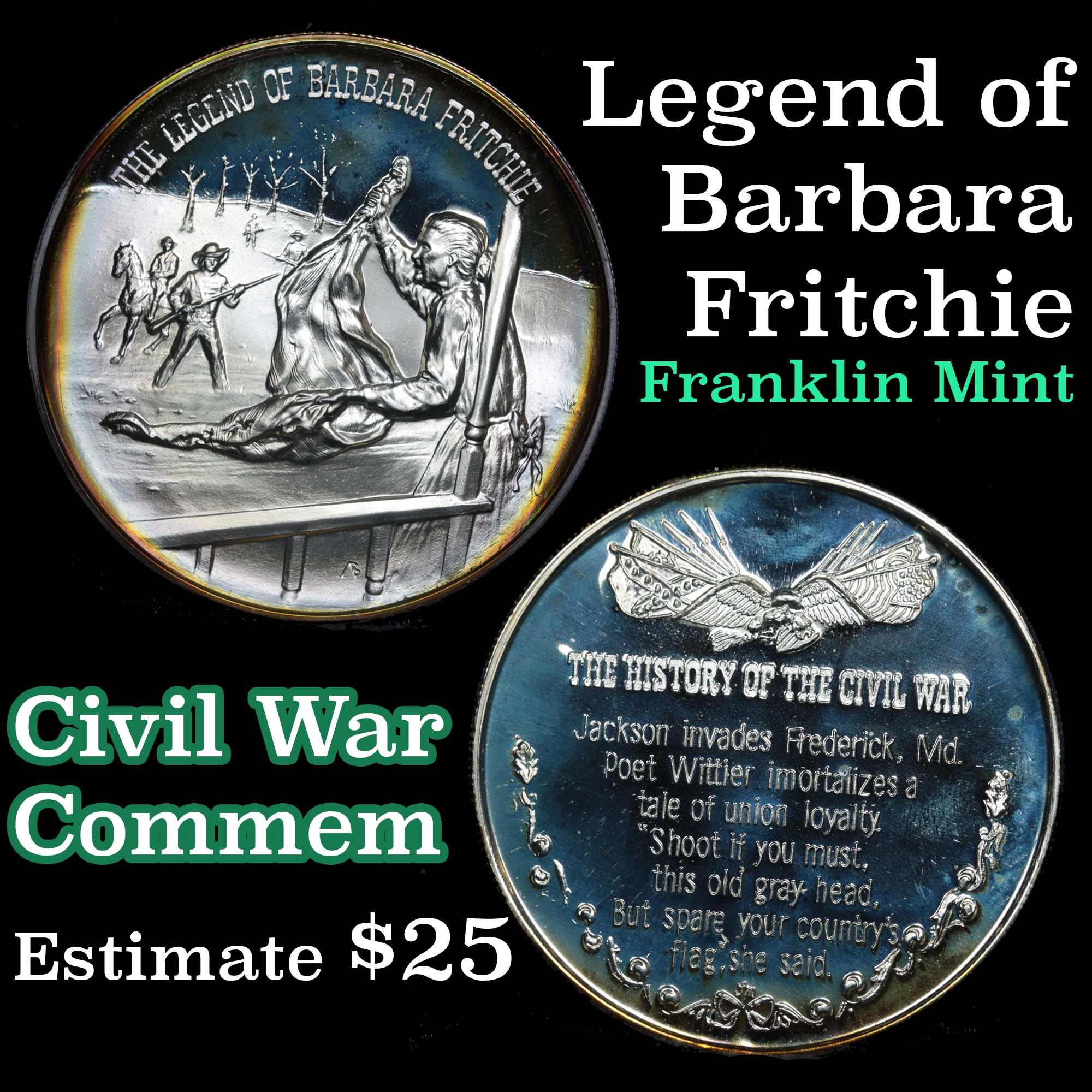 Legend Of Barbara Fritchie .825 oz. Silver Round