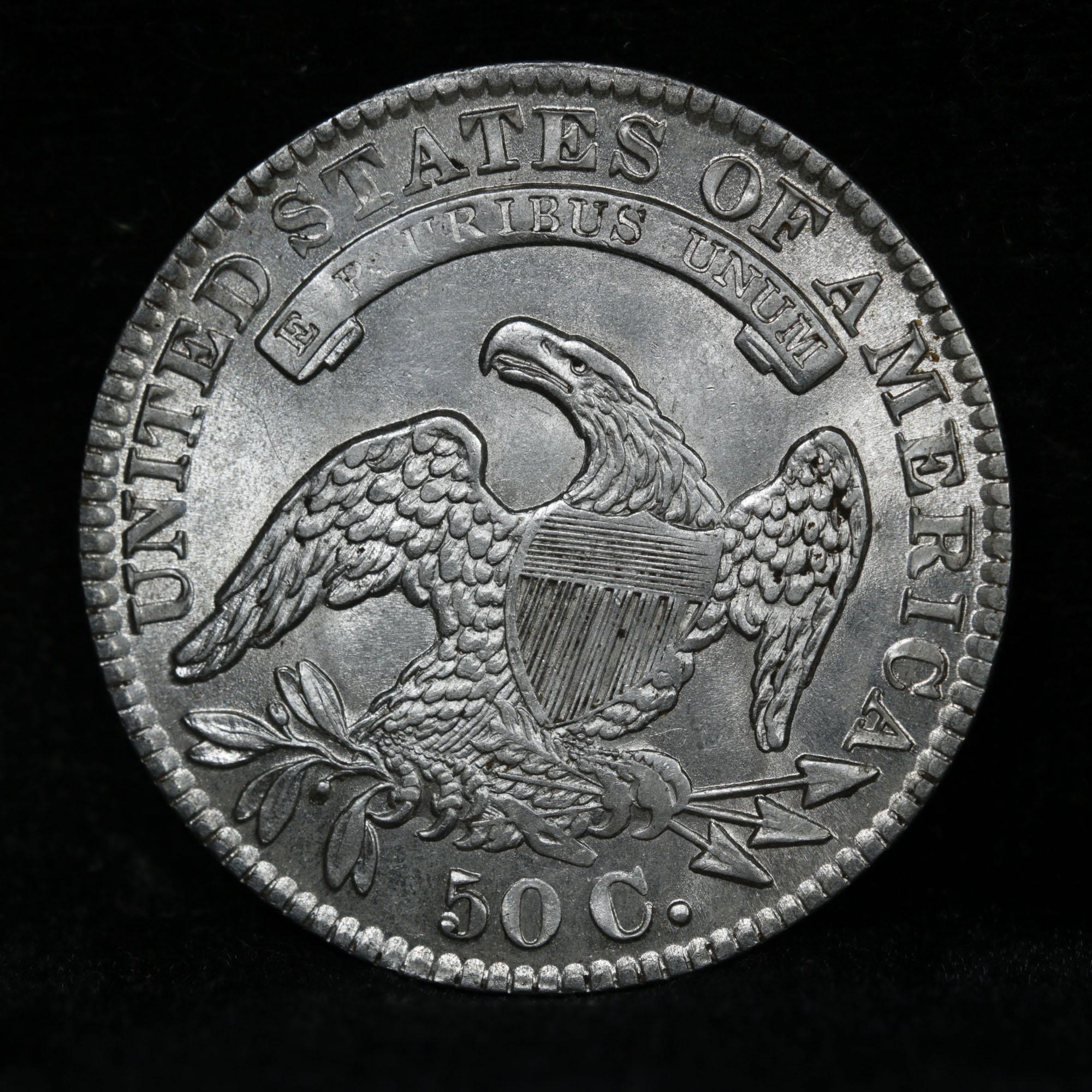 ***Auction Highlight*** 1831 Capped Bust Half Dollar 50c Graded Choice+ Unc By USCG (fc)