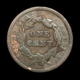 1845 Braided Hair Large Cent 1c Grades vg+