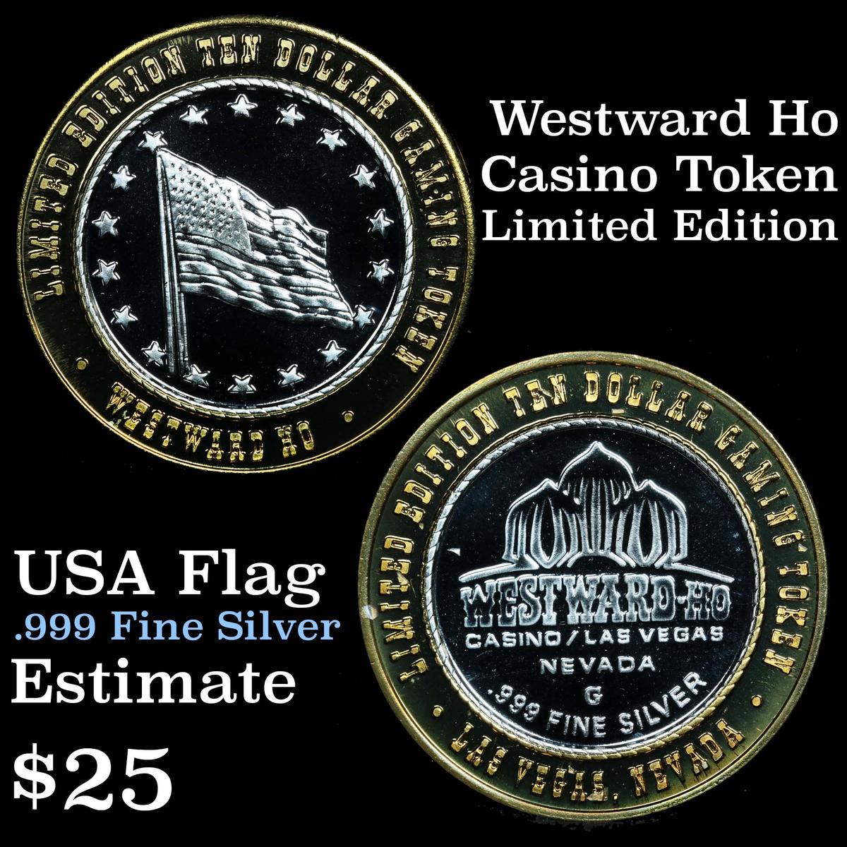 Casino Token with .6 Oz. of Silver in the center