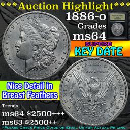 ***Auction Highlight*** 1886-o Morgan Dollar $1 Graded Choice Unc By USCG (fc)