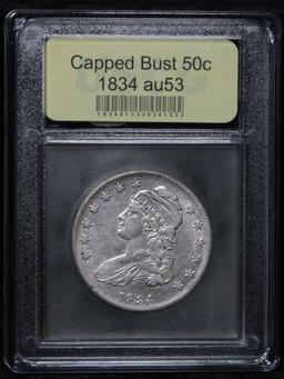 ***Auction Highlight*** 1834 Capped Bust Half Dollar 50c Graded Select AU By USCG (fc)