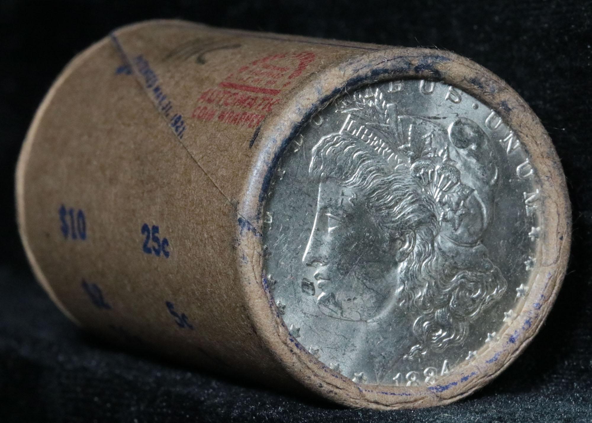 Auction Highlight Incredible Find, Uncirculated Morgan $1 Shotgun Roll w/1884 & ''s'' mint end. (fc)