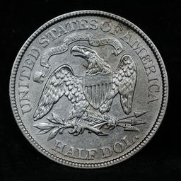 ***Auction Highlight*** 1873 Arrows Seated Half Dollar 50c Graded Select Unc By USCG (fc)