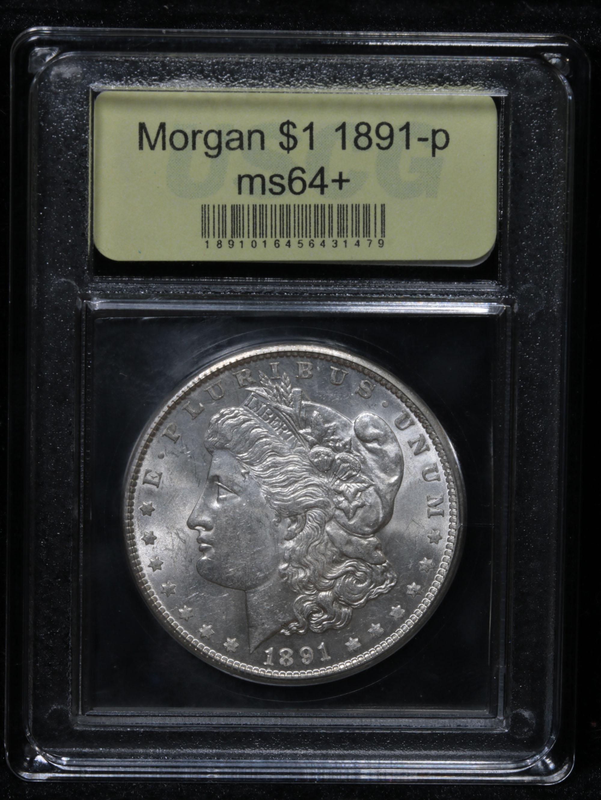 ***Auction Highlight*** 1891-p Morgan Dollar $1 Graded Choice+ Unc By USCG (fc)