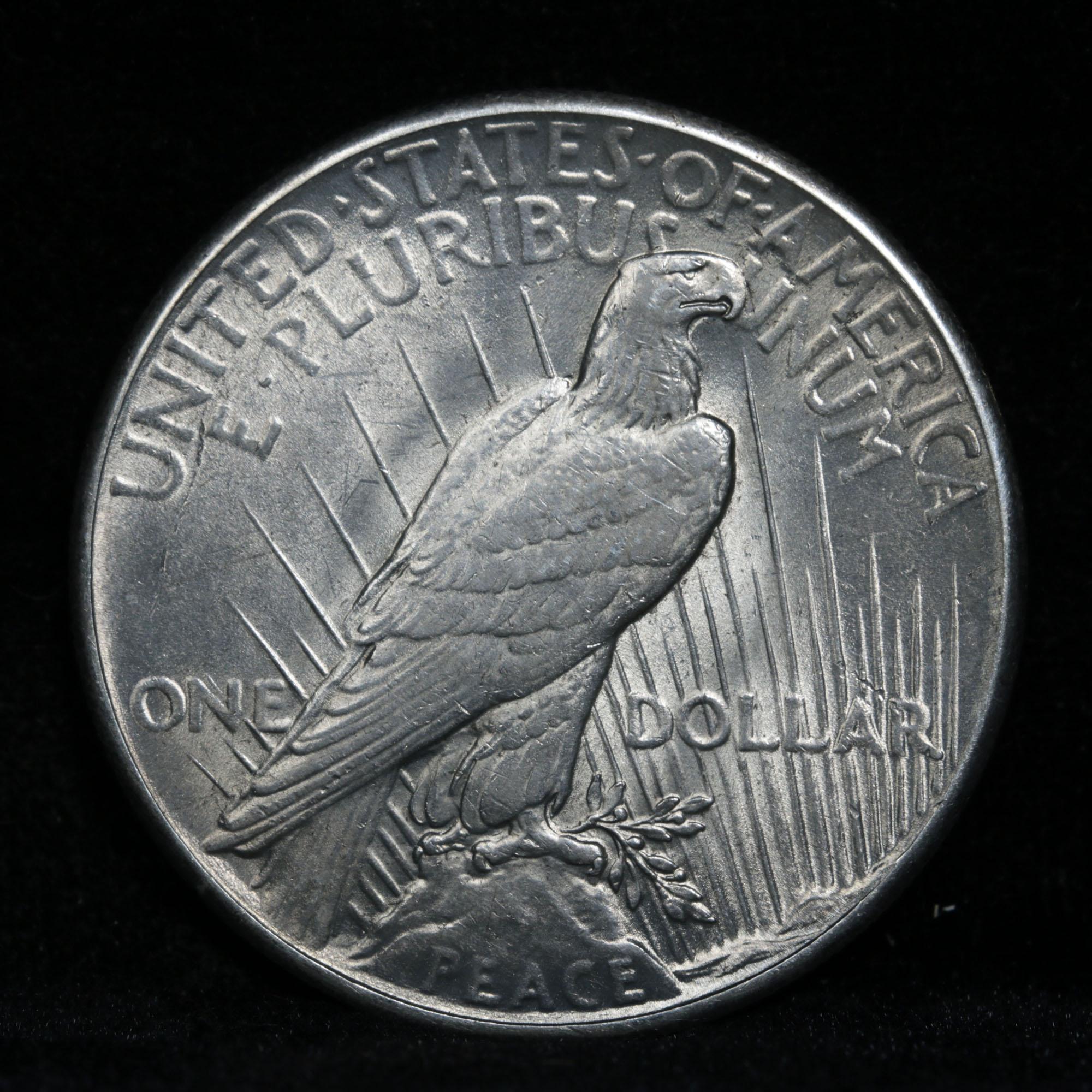 ***Auction Highlight*** 1928-p Peace Dollar $1 Graded Choice Unc By USCG (fc)