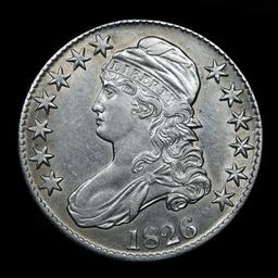 ***Auction Highlight*** 1826 Capped Bust Half Dollar 50c Grades Select Unc (fc)