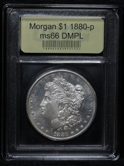 ***Auction Highlight*** 1880-p Morgan Dollar $1 Graded GEM+ UNC DMPL By USCG (fc)