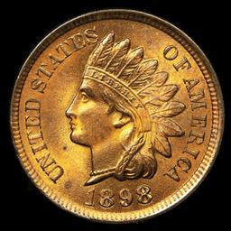 ***Auction Highlight*** 1898 Indian Cent 1c Graded GEM+ Unc RD By USCG (fc)