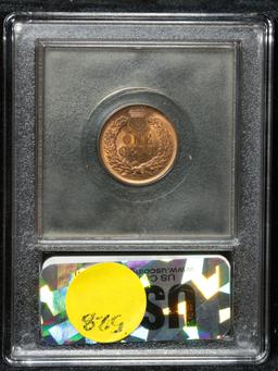 ***Auction Highlight*** 1898 Indian Cent 1c Graded GEM+ Unc RD By USCG (fc)
