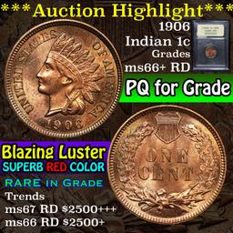 ***Auction Highlight*** 1906 Indian Cent 1c Graded GEM++ RD By USCG (fc)