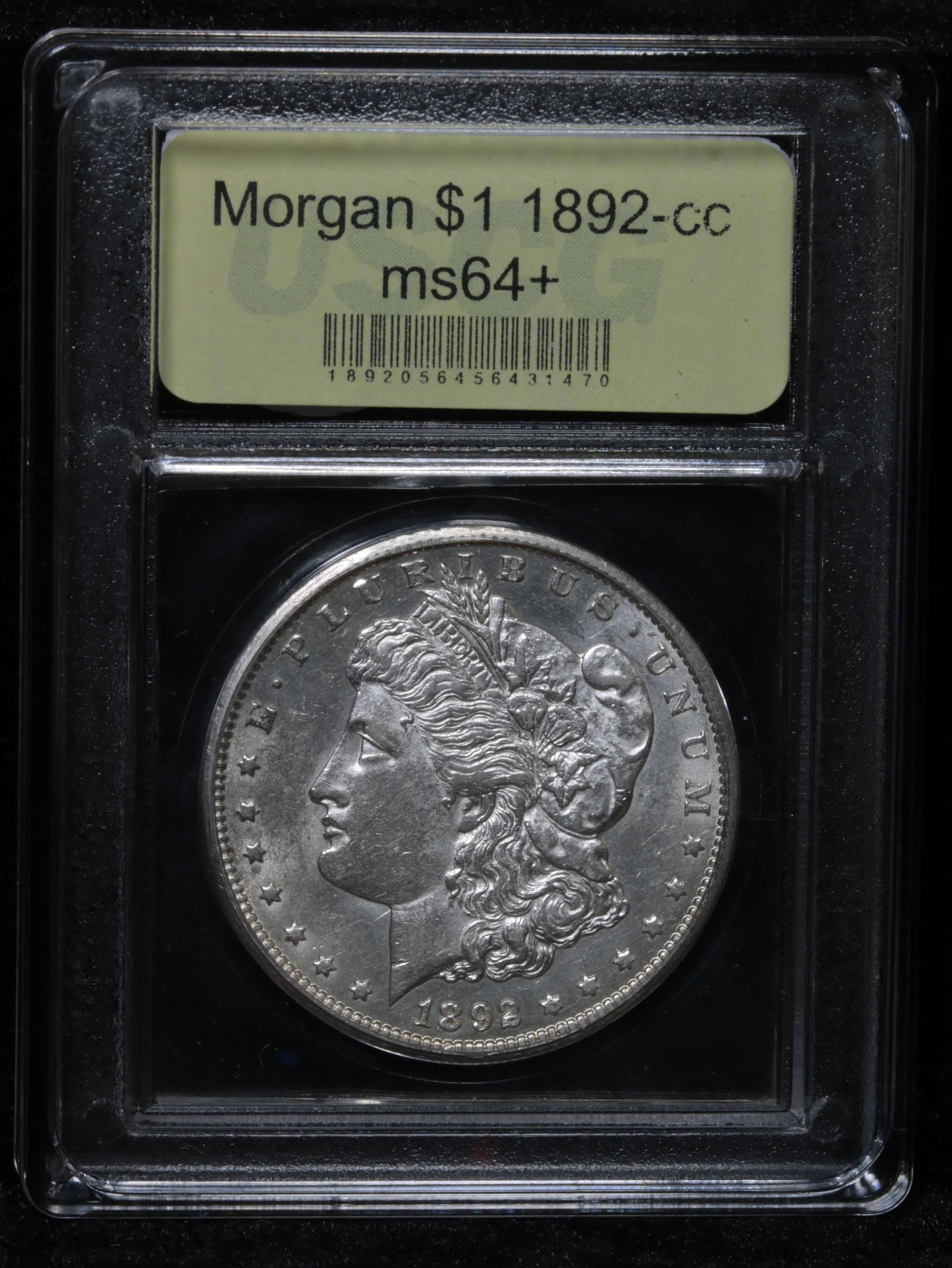 ***Auction Highlight*** 1892-cc Morgan Dollar $1 Graded Choice+ Unc By USCG (fc)