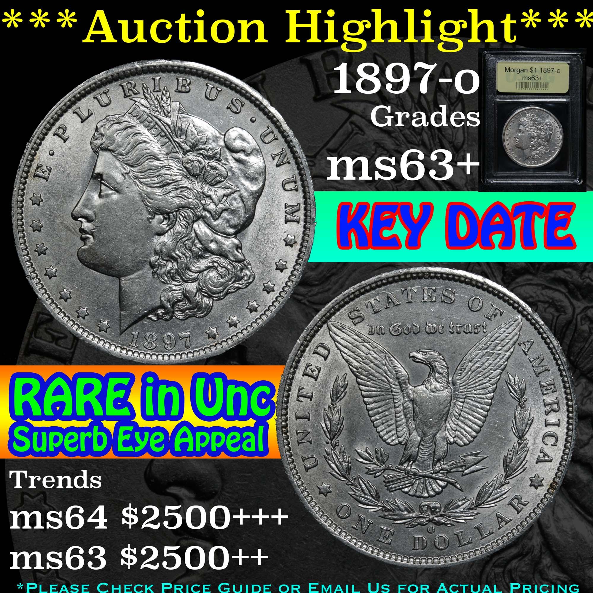 ***Auction Highlight*** 1897-o Morgan Dollar $1 Graded Select+ Unc By USCG (fc)