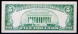 1963 $5 Red seal United States Note Grades Xf
