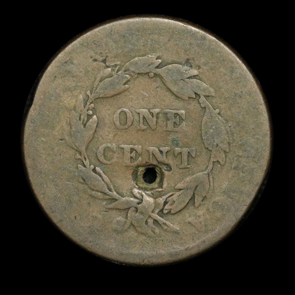 1837 Coronet Head Large Cent 1c Grades vg details