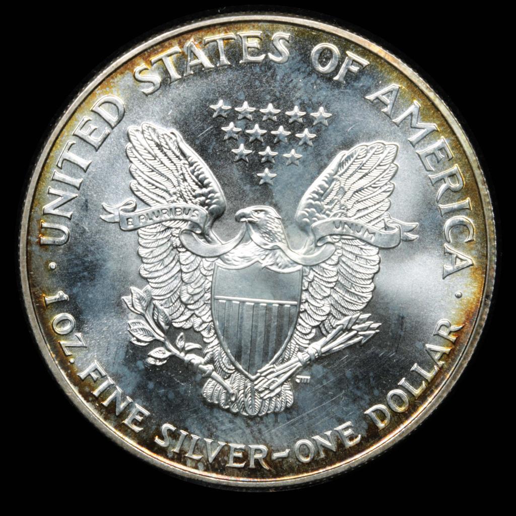 1994 Painted Silver Authentic US Eagle 1 oz .999 Silver