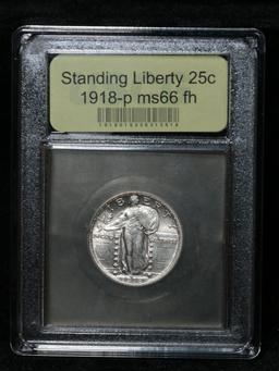 ***Auction Highlight*** 1918-p Standing Liberty Quarter 25c Graded GEM+ FH By USCG (fc)