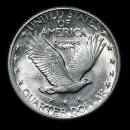 ***Auction Highlight*** 1918-p Standing Liberty Quarter 25c Graded GEM+ FH By USCG (fc)