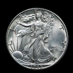 1945-p Walking Liberty Half Dollar 50c Grades GEM Unc