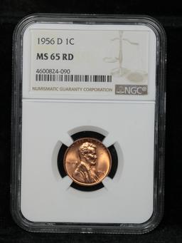 NGC 1956-d Lincoln Cent 1c Graded ms65 rd By NGC