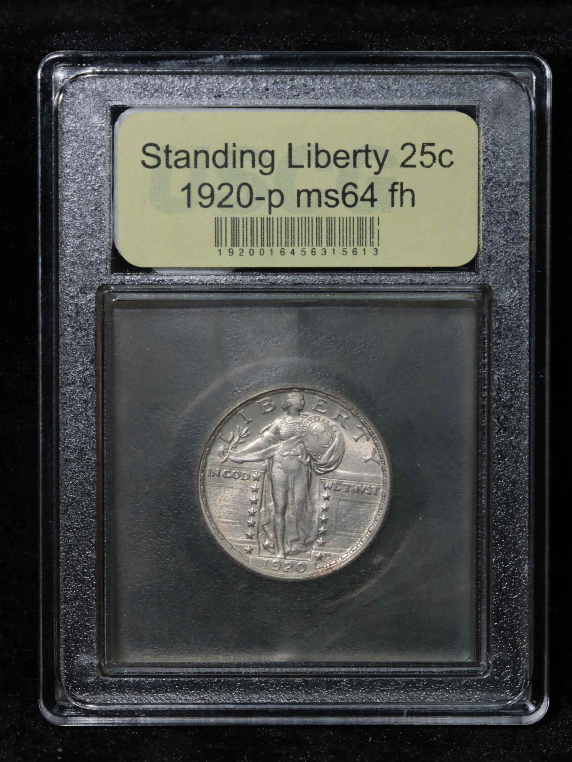 ***Auction Highlight*** 1920-p Standing Liberty Quarter 25c Graded Choice Unc FH By USCG (fc)