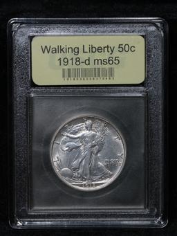 ***Auction Highlight*** 1918-d Walking Liberty Half Dollar 50c Graded GEM Unc By USCG (fc)