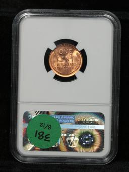 NGC 1957-d Lincoln Cent 1c Graded ms65 rd By NGC