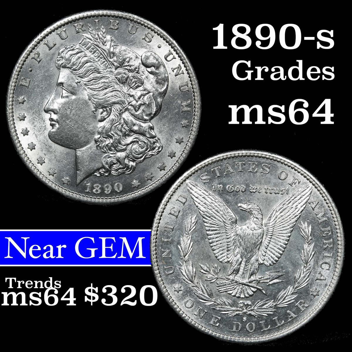 1890-s Morgan Dollar $1 Grades Choice Unc