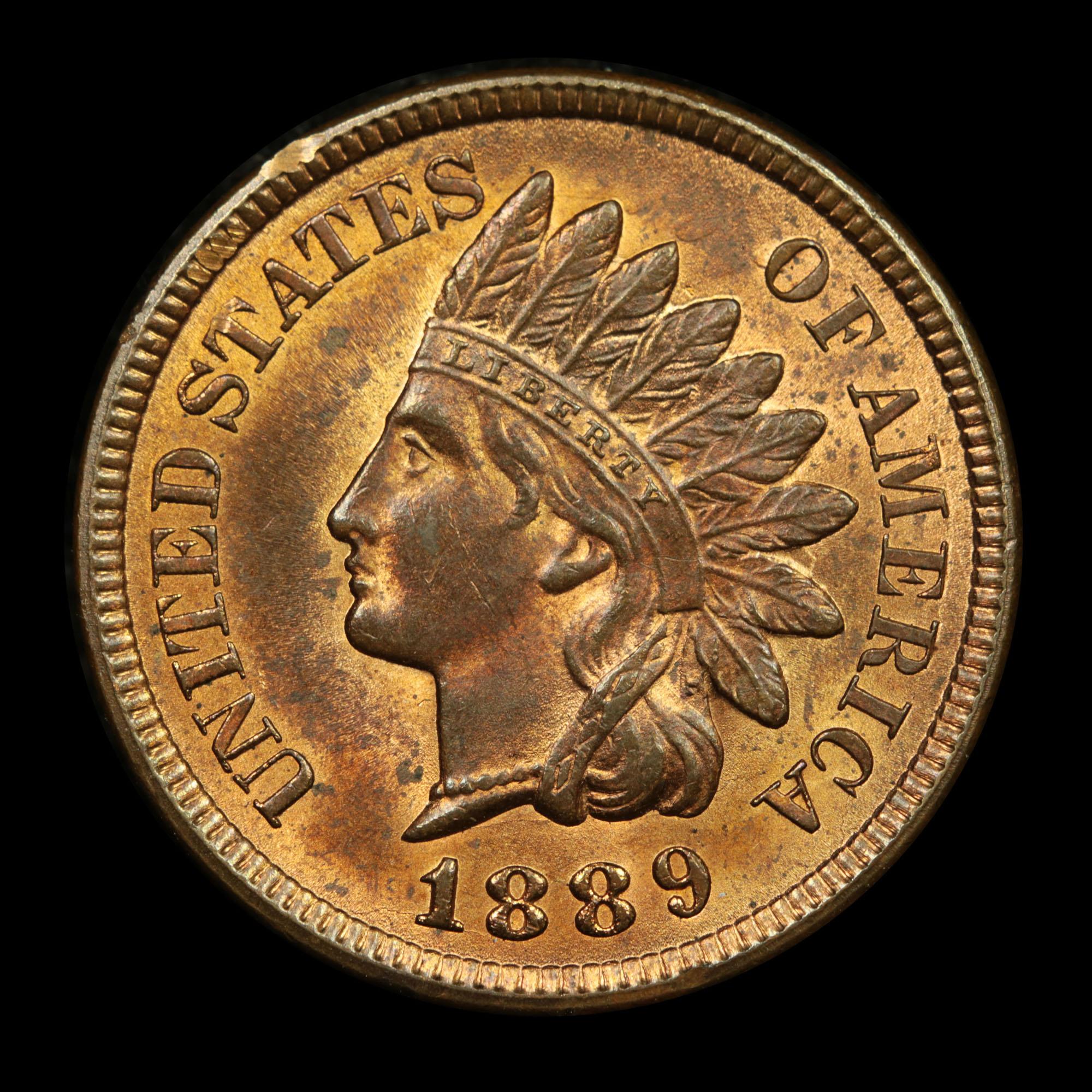 ***Auction Highlight*** 1889 Indian Cent 1c Graded GEM Unc RD By USCG (fc)