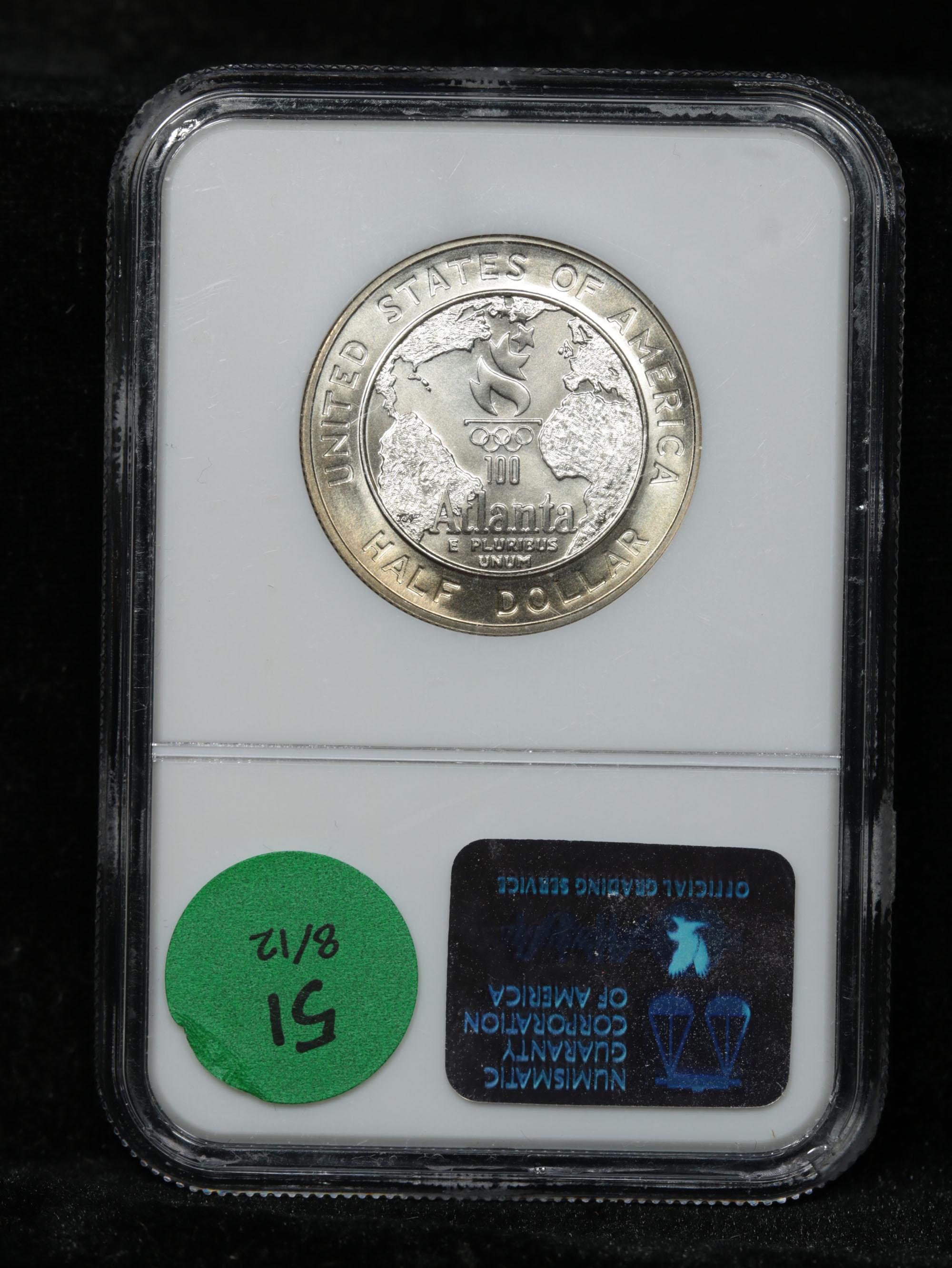 NGC 1995-s olympics baseball Modern Commem Half Dollar 50c Graded ms69 By NGC