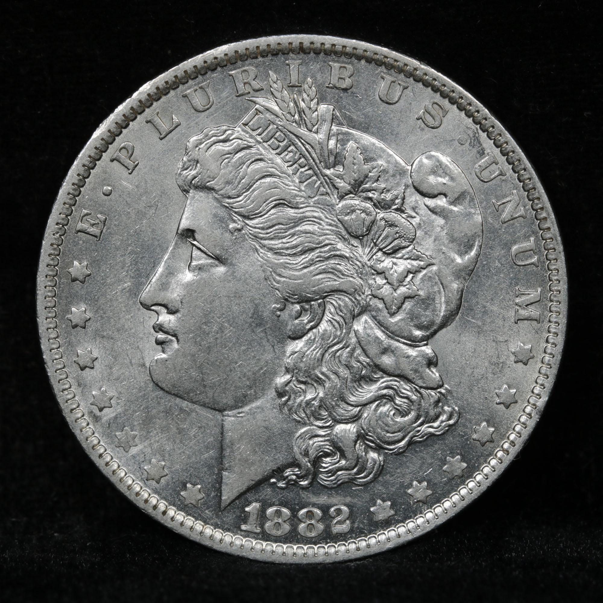 ***Auction Highlight*** 1882-o/s Morgan Dollar $1 Grades Select+ Unc (fc)